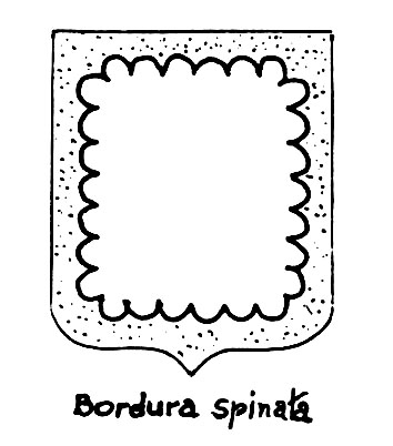 Immagine del termine araldico: Bordura spinata